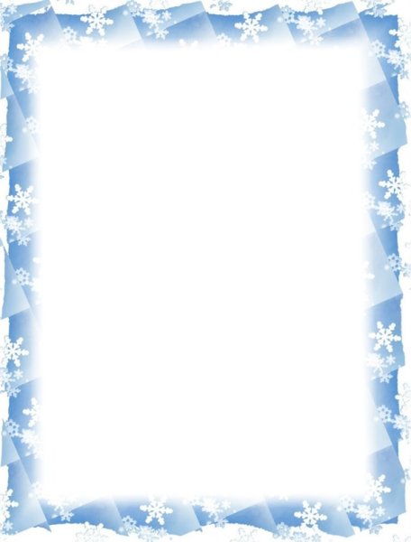 Зимняя рамка для текста со снежинками