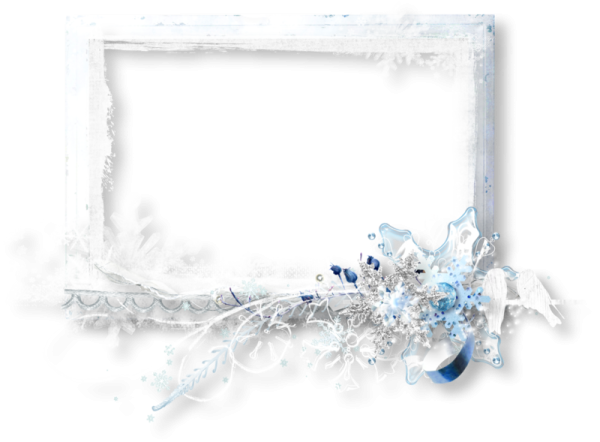 Зимняя рамка прозрачная