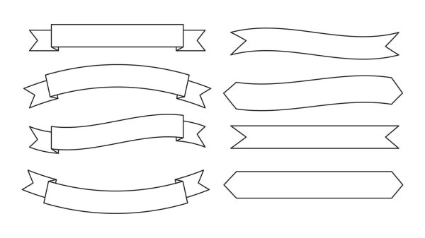 Ленточка черно белая