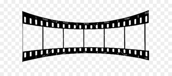 Лента кинопленки на прозрачном фоне