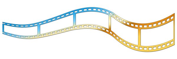 Кинопленка цветная на прозрачном фоне