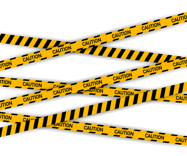 Желто черная Полицейская лента