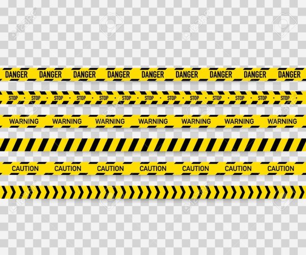 Желтая предупредительная лента