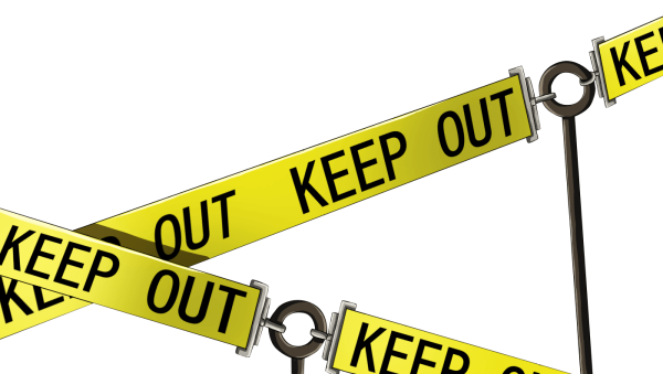 Табличка keep out