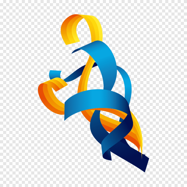 Желто голубая лента