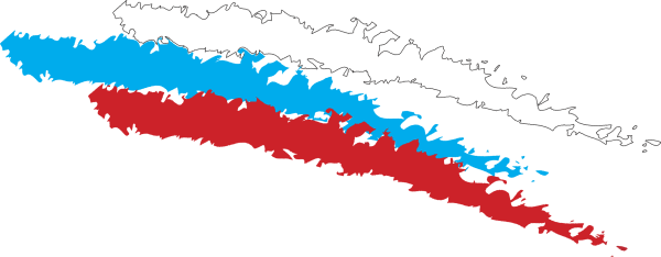 Российский флаг в виде ленты