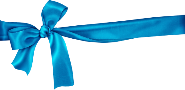 Синий бант