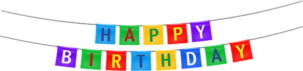 Лента с надписью с днем рождения