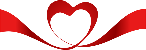 Ленточка в виде сердечка