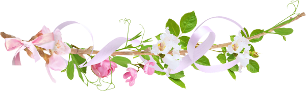 Линия из весенних цветов