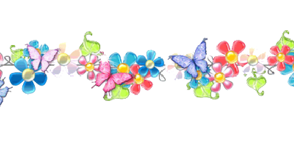 Гирлянда из цветов без фона