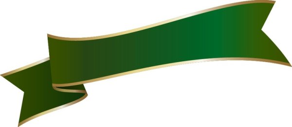 Зеленая лента для надписи