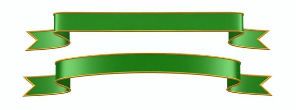 Зеленая лента для надписи