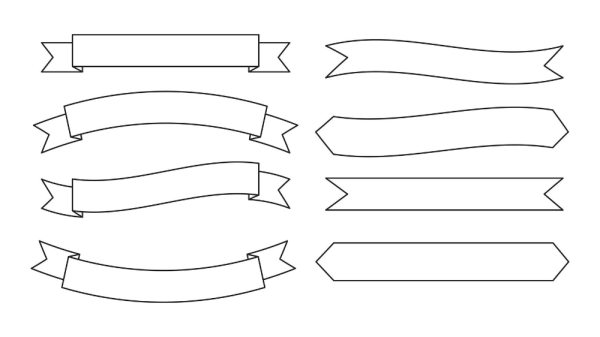 Ленточка черно белая