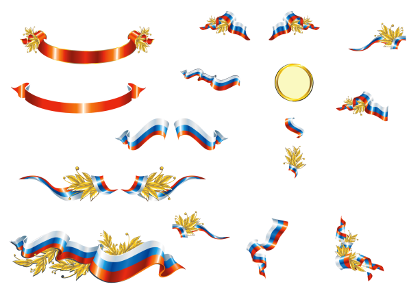 Флаг России лента сбоку