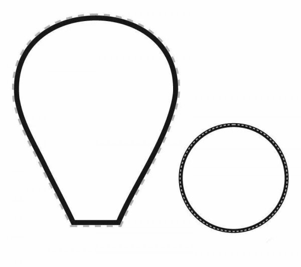 Листок ромашки трафарет