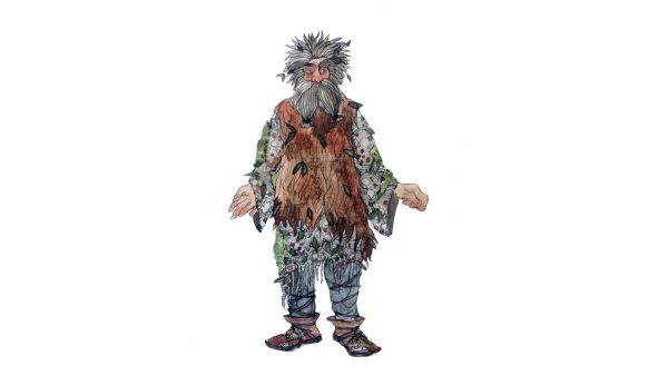 Леший на белом фоне