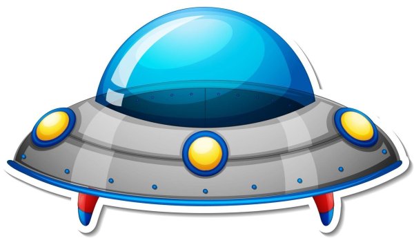 Летающая тарелка в космосе для детей