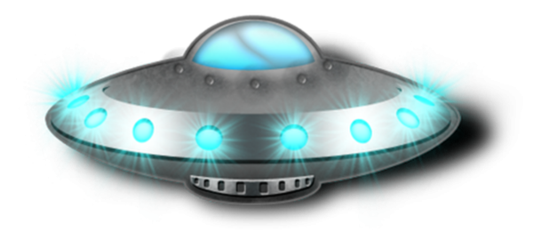 Космические корабли будущего на прозрачном фоне