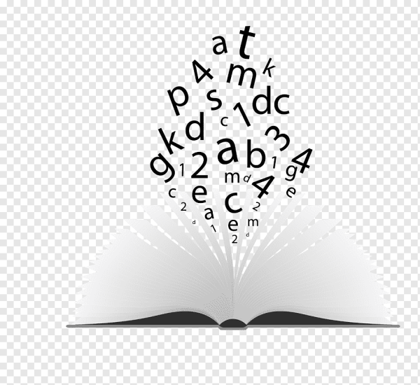 Буквы летят из книги