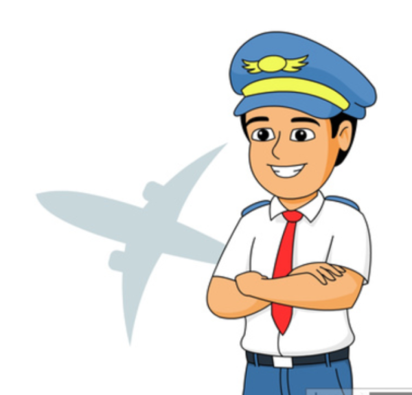 Летчик на прозрачном фоне