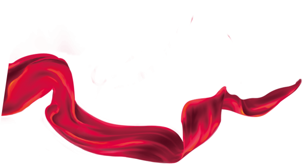 Красная ткань на ветру