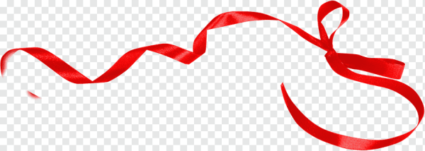 Красная ленточка на белом фоне