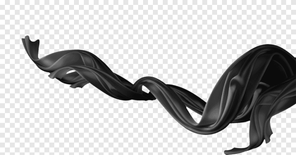 Струящаяся черная ткань