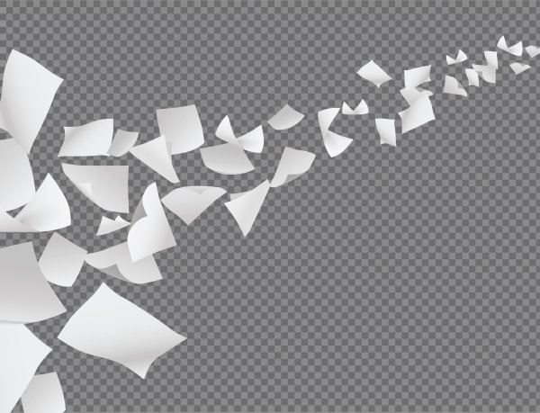 Падающие листы бумаги