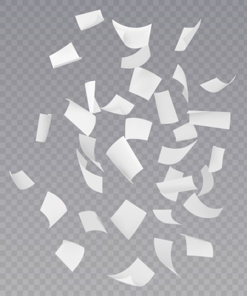 Падающие листы бумаги