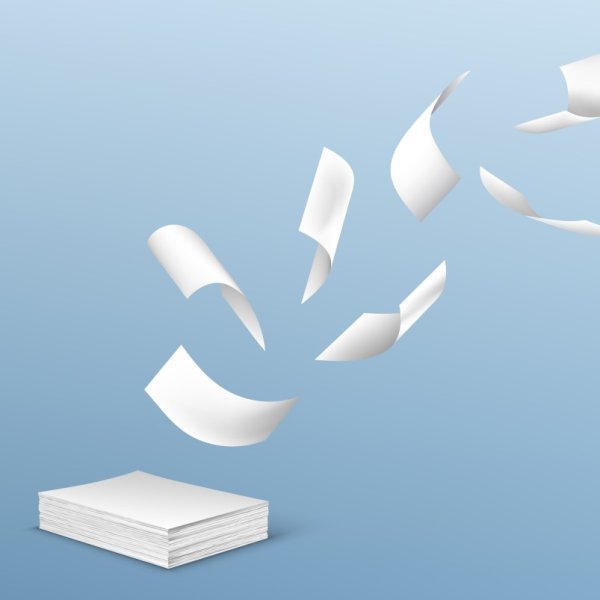 Летящий листок бумаги