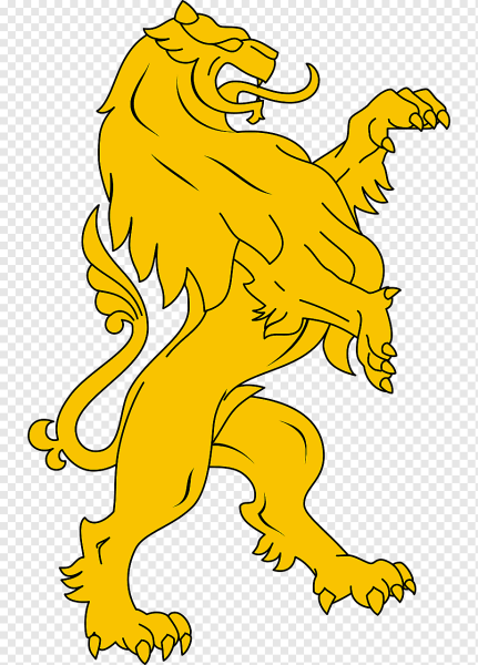 Геральдический Лев щитодержатель