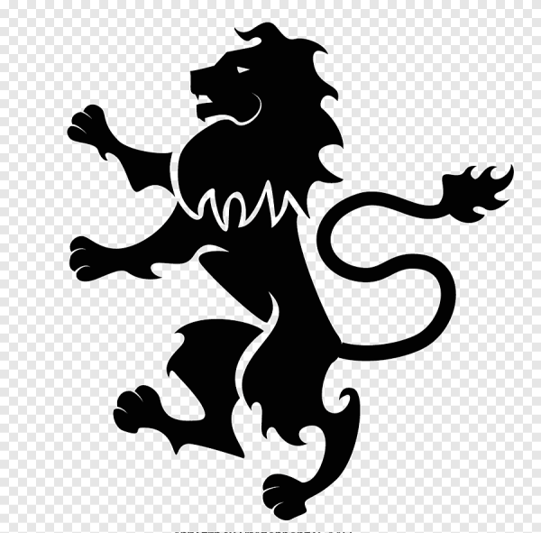 Геральдический Лев силуэт