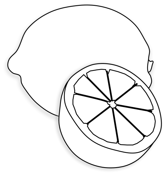 Лимон рисунок