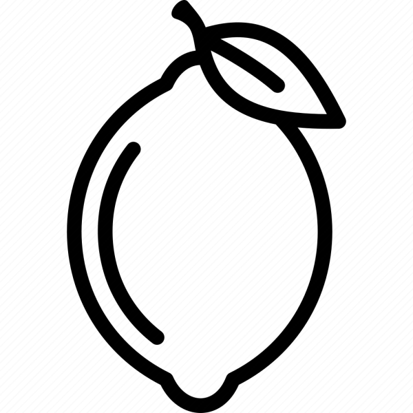 Силуэт лимон для вырезания