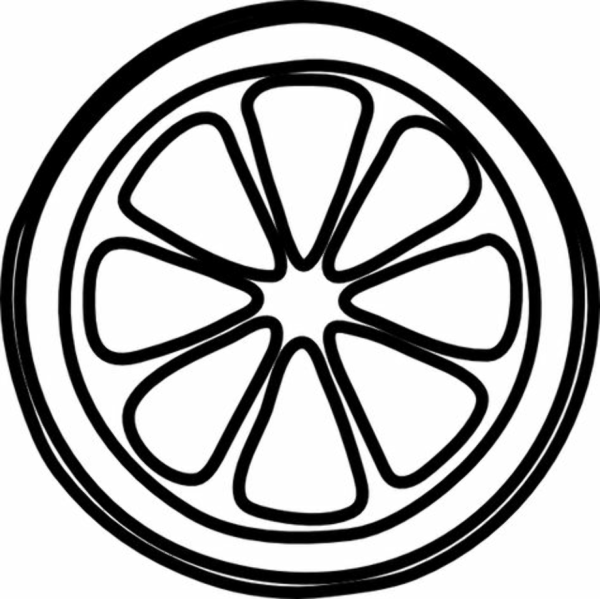 Долька лимона раскраска