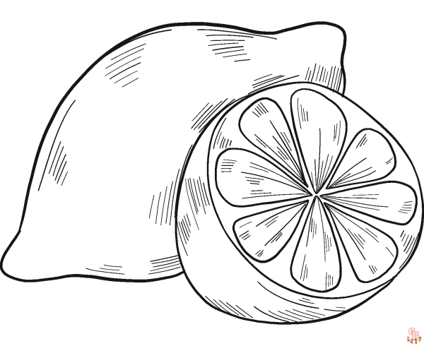 Долька лимона раскраска