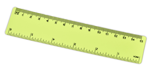 Линейка на белом фоне