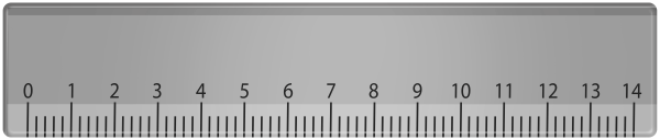 Шкала линейки на прозрачном фоне