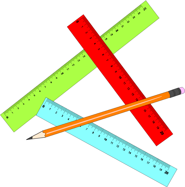 Линейка и карандаш