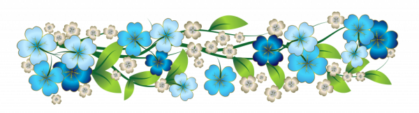 Линия из цветочков