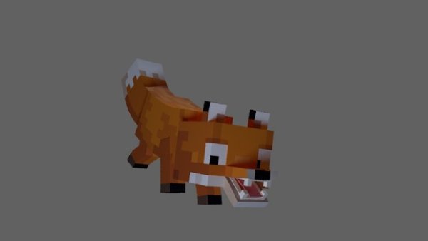 Лисичка из МАЙНКРАФТА со всех сторон