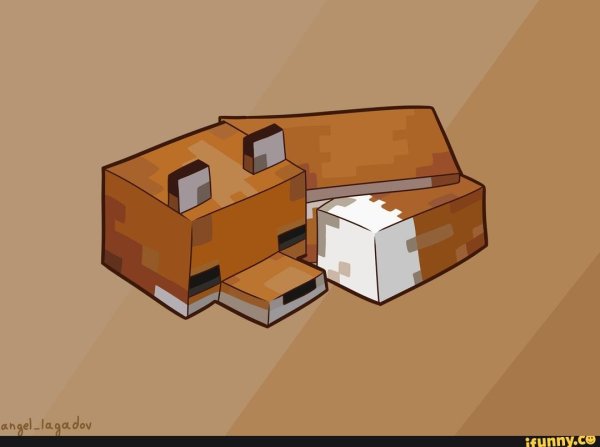 Лисичка из МАЙНКРАФТА спит