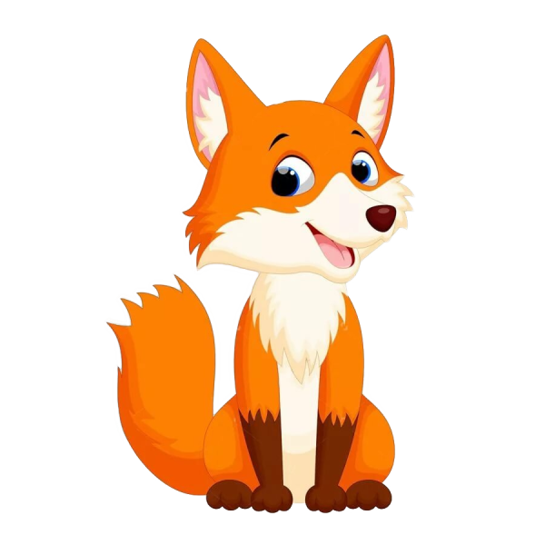 Лисенок на белом фоне