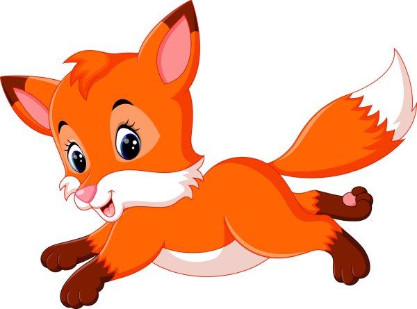Лиса бежит для детей