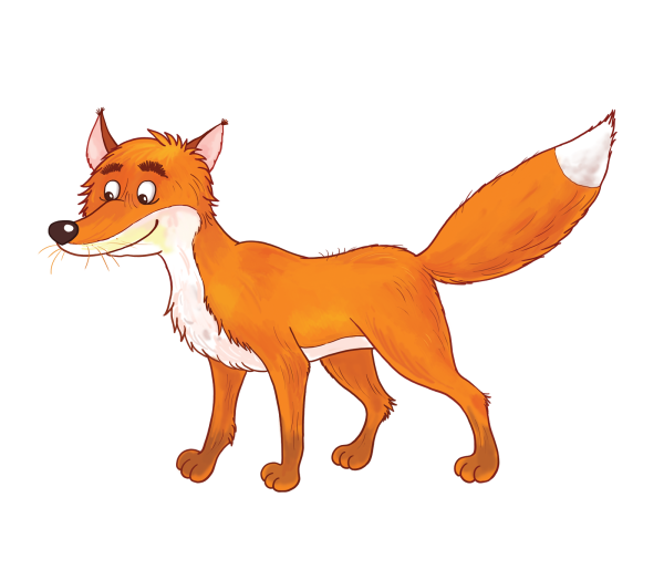 Лиса картинка для детей на прозрачном фоне