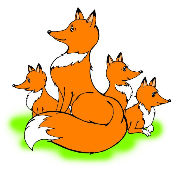 Лиса и Лисенок для малышей