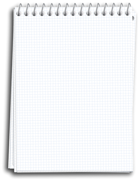 Блокнот на прозрачном фоне