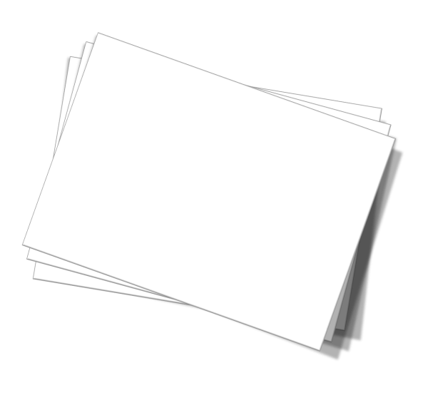 Лист бумаги на белом фоне