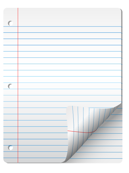 Лист тетради в линейку